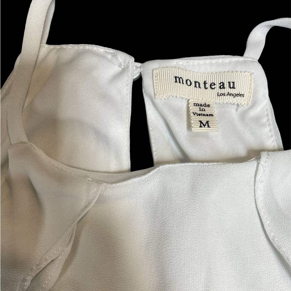 Monteau White Ruffle Tank Top - Picture 5 of 6